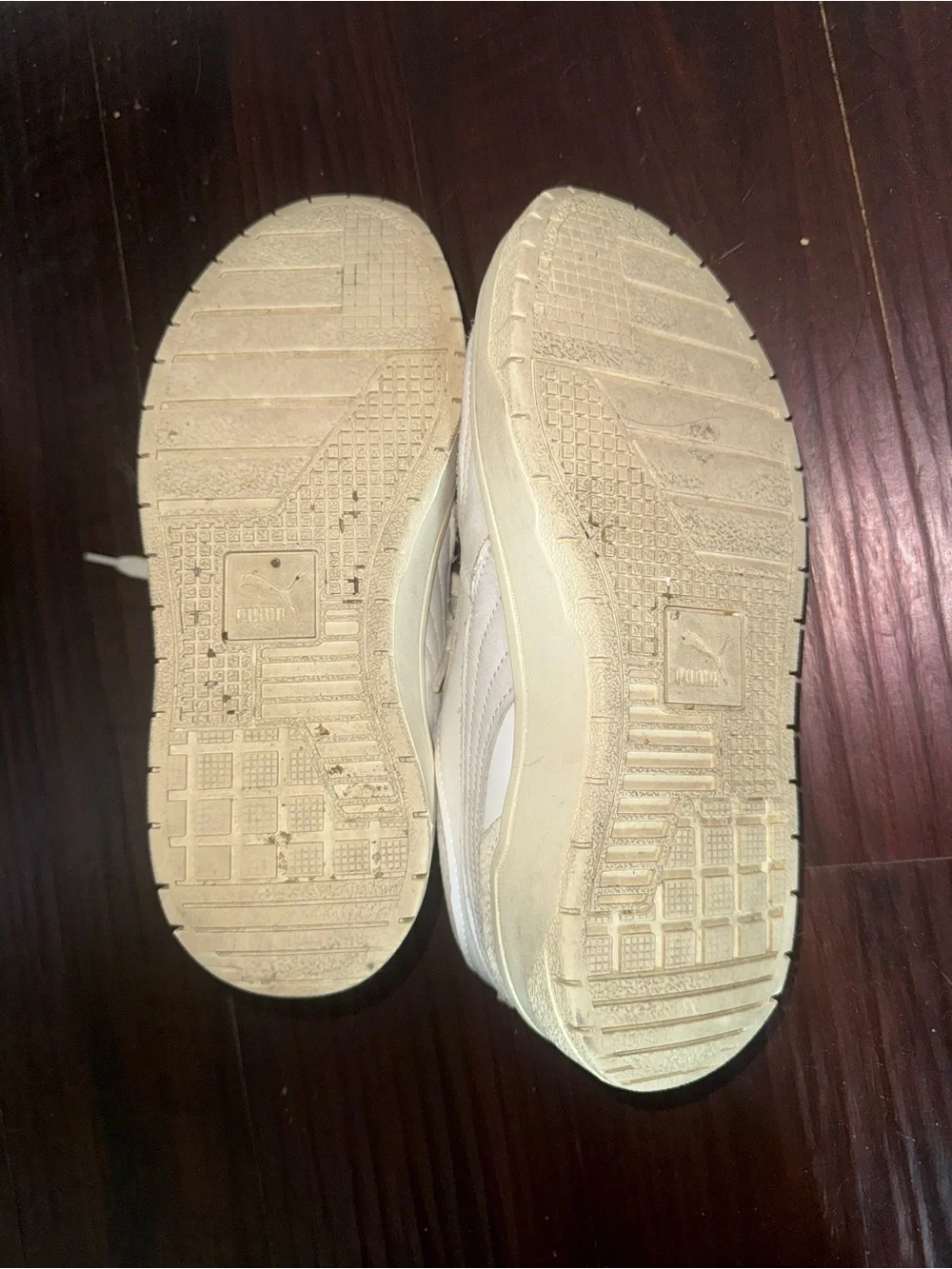 Puma Cream and White Trainer Sneaker